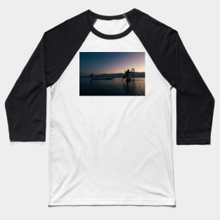 Two Fishermen at Work on Lake Inle in Early Morning, Myanmar Baseball T-Shirt